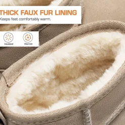 Women’s Classic Wide Toe Faux Fur Snow Boots