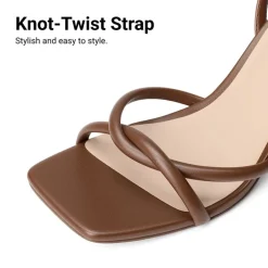 Women's Cross-Knot Heeled Sandals