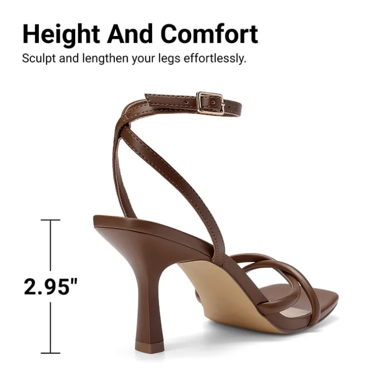 Women's Cross-Knot Heeled Sandals
