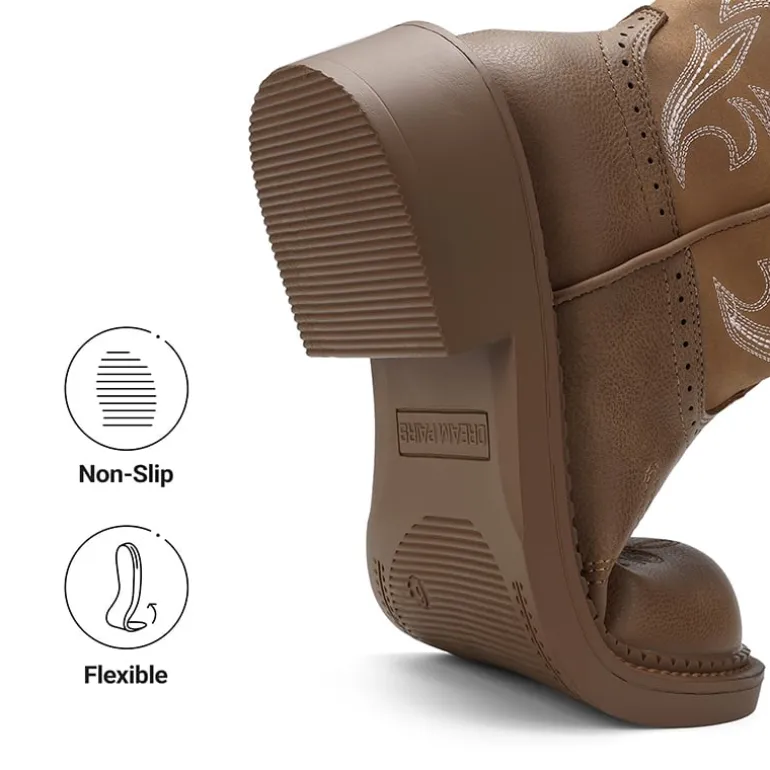 Women's Cushioned Western Slip-on Boots