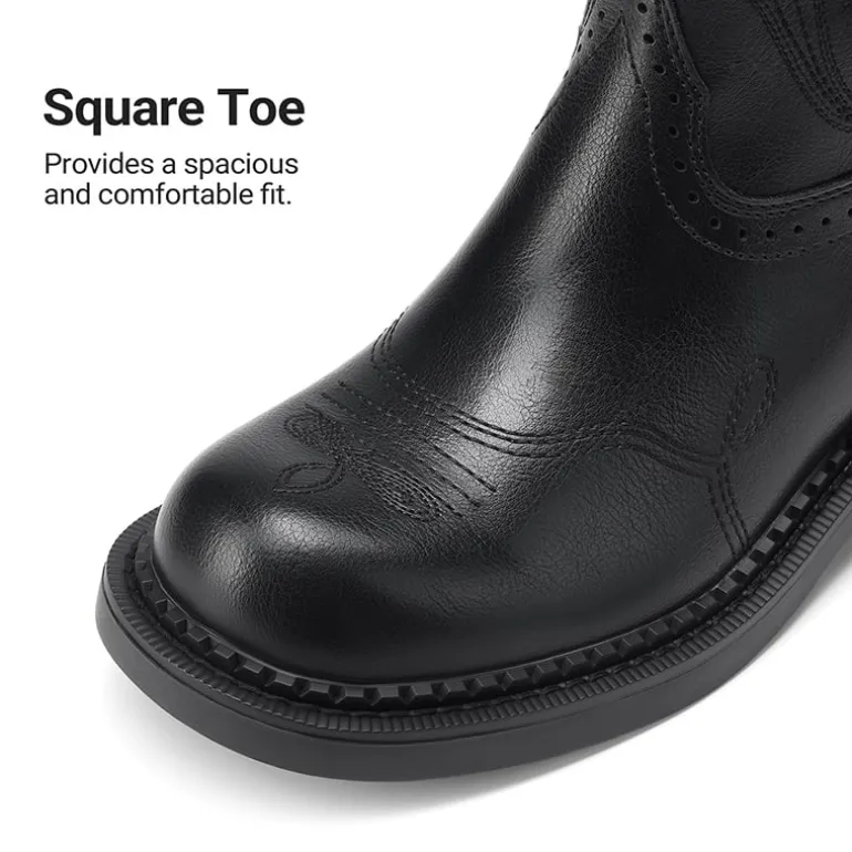 Women's Cushioned Western Slip-on Boots