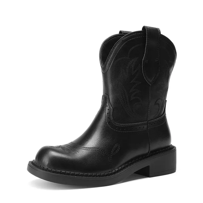 Women's Cushioned Western Slip-on Boots