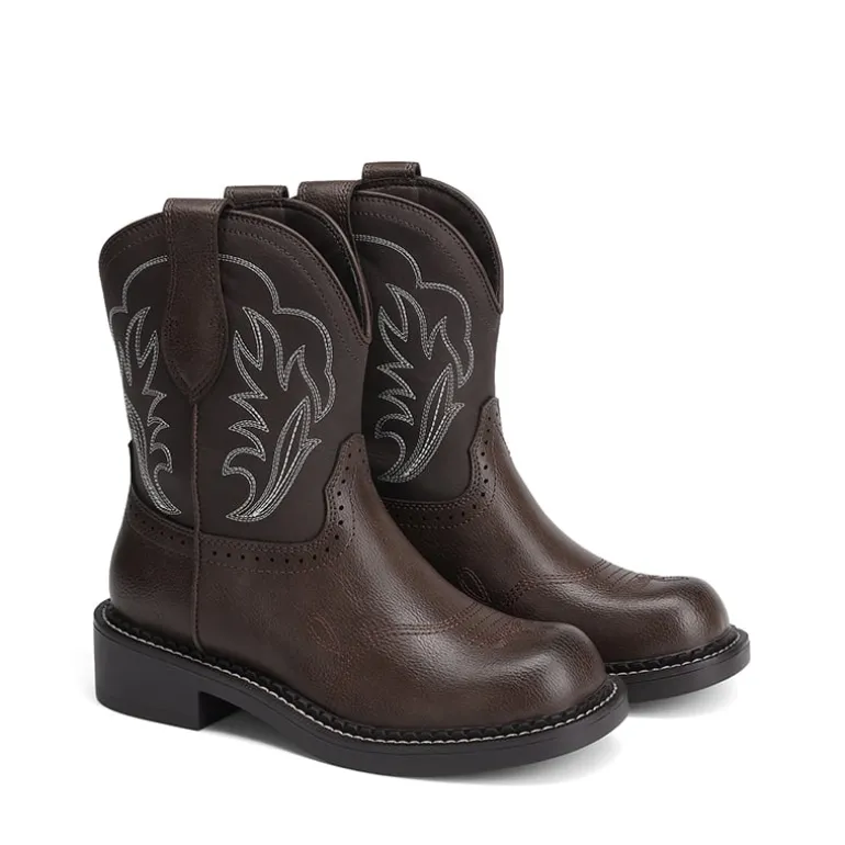 Women's Cushioned Western Slip-on Boots