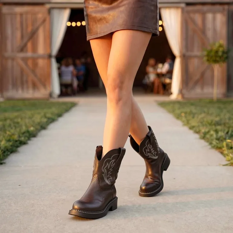 Women's Cushioned Western Slip-on Boots