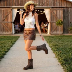 Women's Cushioned Western Slip-on Boots