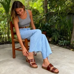 Women’s Double Strap Lightweight Slide Sandals