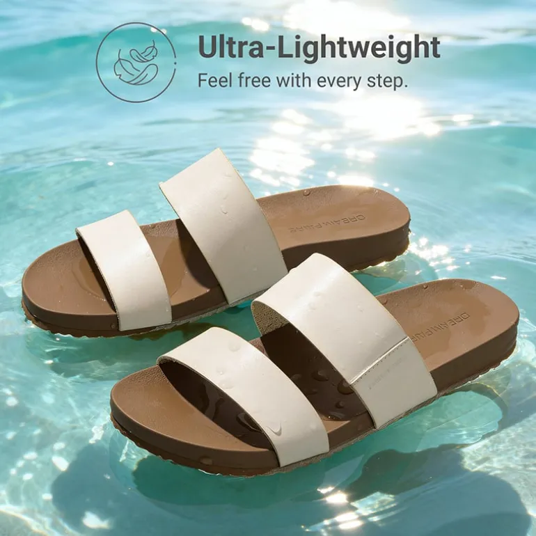 Women’s Double Strap Lightweight Slide Sandals
