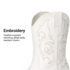 Women's Embroidered Cowboy Ankle Boots