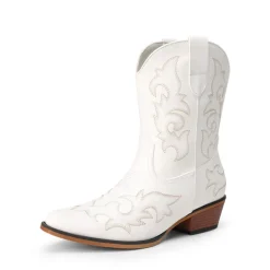 Women's Embroidered Cowboy Ankle Boots