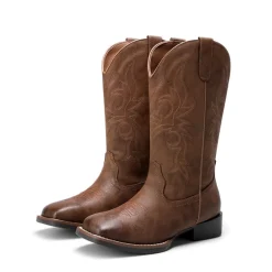 Women's Embroidered Mid-Calf Cowboy Boots