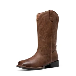 Women's Embroidered Mid-Calf Cowboy Boots