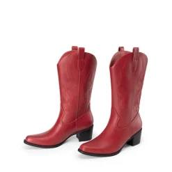 Women’s Embroidered Mid-Calf Cowboy Boots