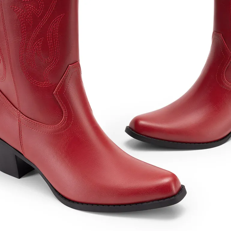 Women’s Embroidered Mid-Calf Cowboy Boots