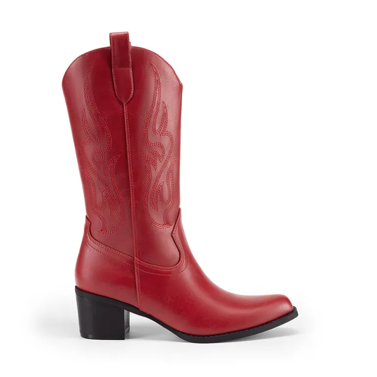 Women’s Embroidered Mid-Calf Cowboy Boots