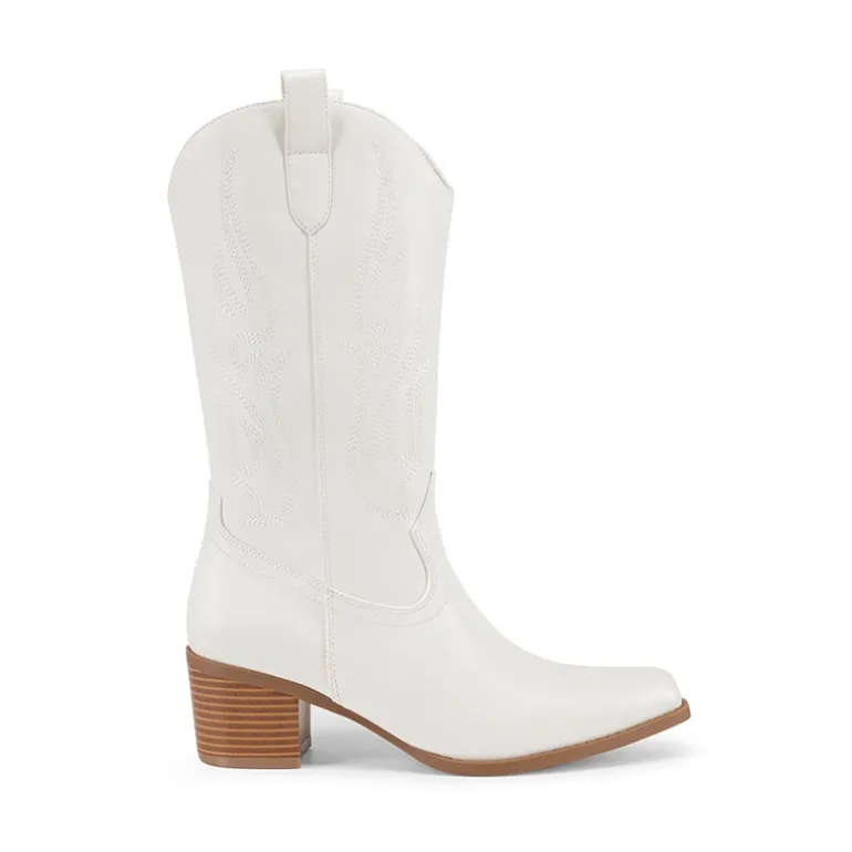 Women’s Embroidered Mid-Calf Cowboy Boots