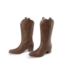 Women’s Embroidered Mid-Calf Cowboy Boots