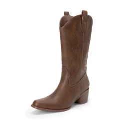 Women’s Embroidered Mid-Calf Cowboy Boots