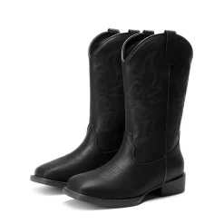 Women's Embroidered Mid-Calf Cowboy Boots