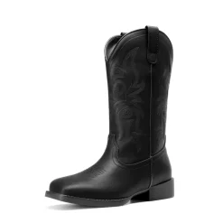 Women's Embroidered Mid-Calf Cowboy Boots