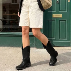 Women's Embroidered Mid-Calf Cowboy Boots