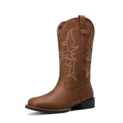 Women's Embroidered Mid-Calf Cowboy Boots