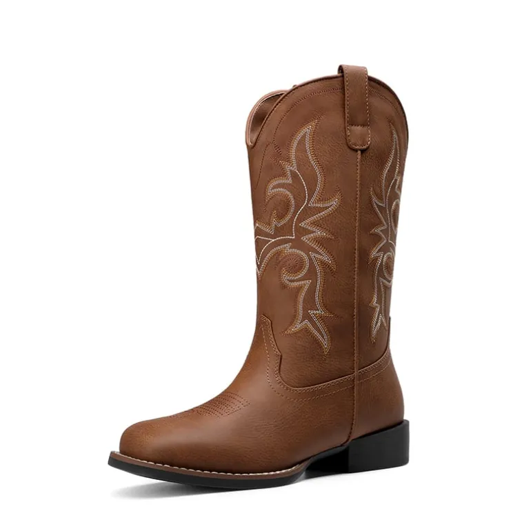 Women's Embroidered Mid-Calf Cowboy Boots