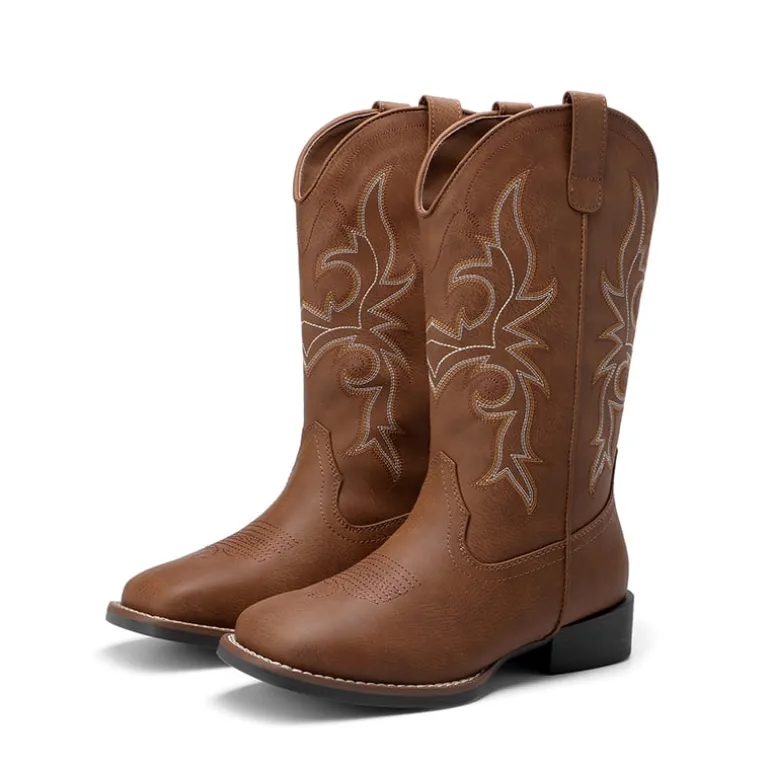 Women's Embroidered Mid-Calf Cowboy Boots