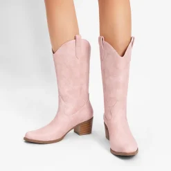 Women’s Embroidered Mid-Calf Cowboy Boots