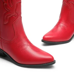 Women’s Embroidered Pointed-Toe Mid-Calf Western Boots