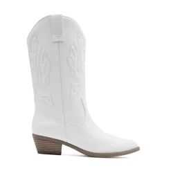 Women’s Embroidered Pointed-Toe Mid-Calf Western Boots