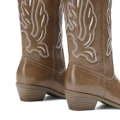 Women’s Embroidered Pointed-Toe Mid-Calf Western Boots