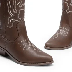 Women’s Embroidered Pointed-Toe Mid-Calf Western Boots
