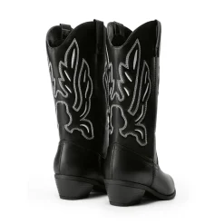 Women’s Embroidered Pointed-Toe Mid-Calf Western Boots