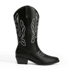 Women’s Embroidered Pointed-Toe Mid-Calf Western Boots