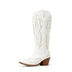 Women’s Embroidered Square Toe Western Cowboy Boots with Zipper
