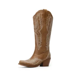 Women’s Embroidered Square Toe Western Cowboy Boots with Zipper