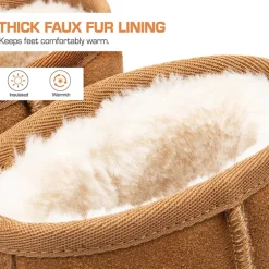 Women’s Faux Fur Slip-On Ankle Boots