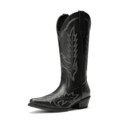 Women's Feather Embroidered Cowboy Boots