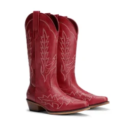 Women's Feather Embroidered Cowboy Boots
