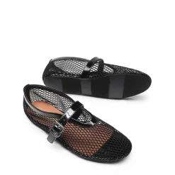 Women's Fishnet Ballet Flats