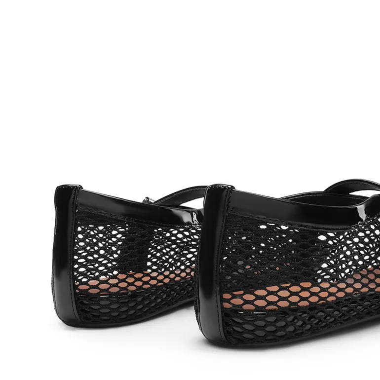 Women's Fishnet Ballet Flats
