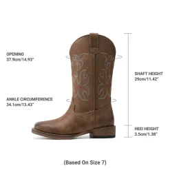 Women’s Flame Embroidered Cowboy Boots