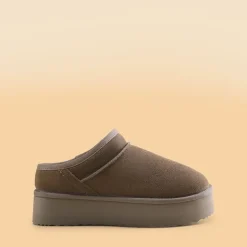 Women’s Genuine Suede Platform Slippers