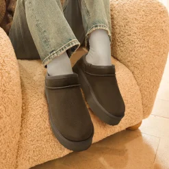 Women’s Genuine Suede Platform Slippers
