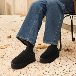 Women’s Genuine Suede Platform Slippers