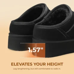 Women’s Genuine Suede Platform Slippers