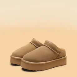 Women’s Genuine Suede Platform Slippers