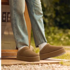 Women’s Genuine Suede Platform Slippers