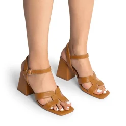 Women’s Interlocking Strap Block Heel Sandals