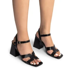 Women’s Interlocking Strap Block Heel Sandals